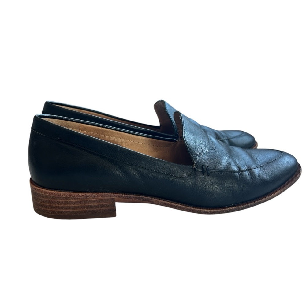 Madewell The Frances Black Leather Almond Toe Slip On Loafer Women’s Size 7.5 - Picture 6 of 10